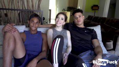 Bisexual guys, Channing Rodd and Ian Borne had a mmf threesome with a hot chick, Nala Kennedy - txxx.com